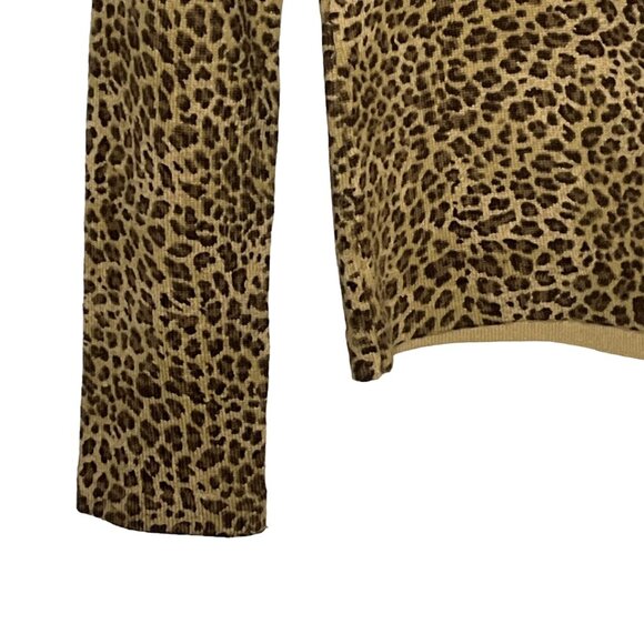 Jones New York Sport Leopard Print Sweater S Knit Top - Picture 4 of 11